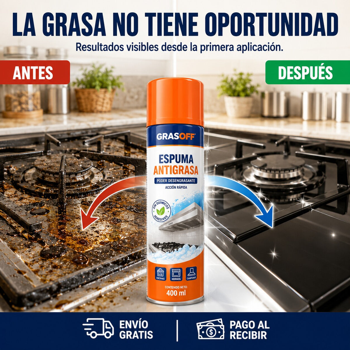 B -  ESPUMA ANTI GRASA NARANJA