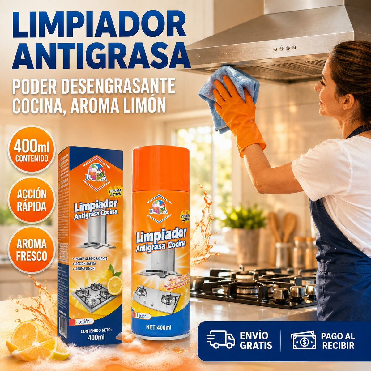 B -  ESPUMA ANTI GRASA NARANJA